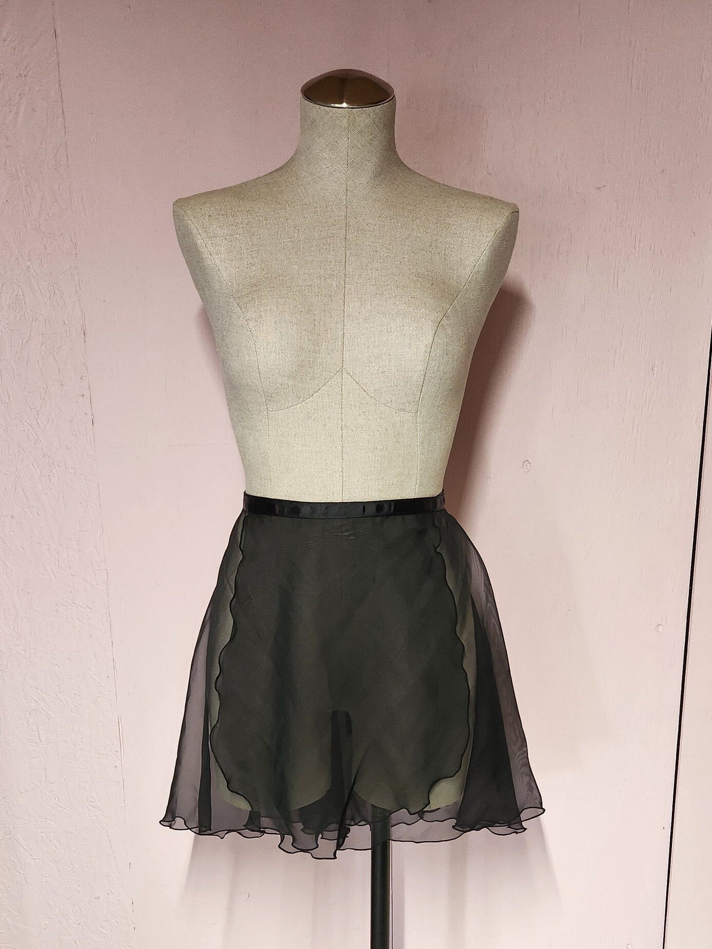 Solid Color Chiffon Mid Length Wrap Skirt