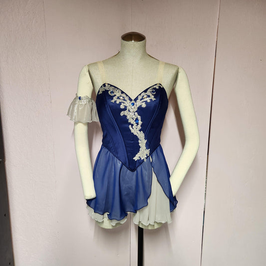 Navy Blue and Silver Ballet Dress
